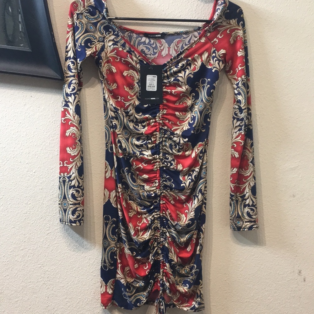 Fashion Nova off shoulder dress size S
